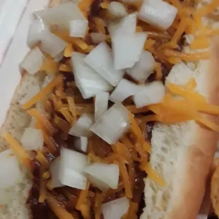 Chili cheese dog!!