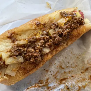 Hot dog all the way. Slaw on the side.