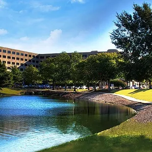 Hotel is located on lush 73 acre campus including outdoor recreation, pond and 1 mile jogging trail.