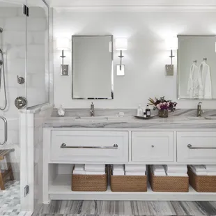 Presidential Suite accommodations include a separate king-size bedroom and living room, gas fireplace, dining area, wine bar, and much more.