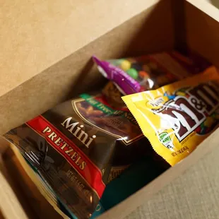 A welcome goodies box