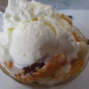 fresh hot peach cobbler