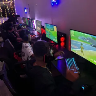 Boys gaming for 3 hrs for birthday party