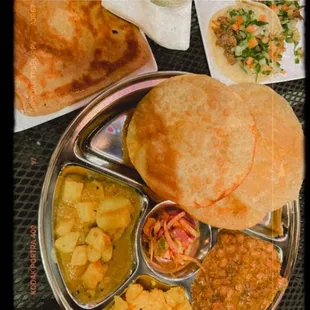 a plate of indian food