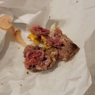 a piece of meat on paper