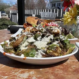 Fried Brussels sprouts