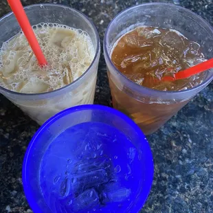 Tea and coffee and H2O