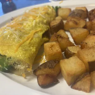 Garden omelette &amp; House fries (crispy)