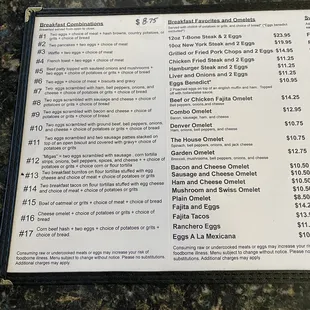 Breakfast Menu