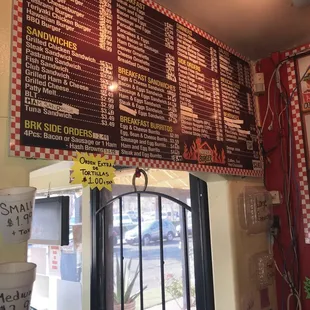 Menu has a lot to choose from