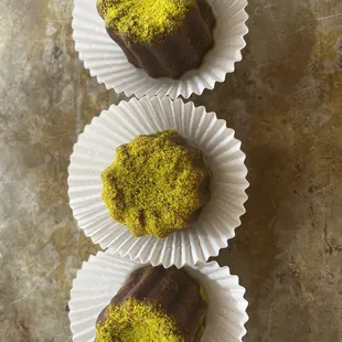 Pistachio cannelés