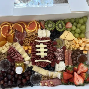 Superbowl theme Charcuterie Box (19x14 size)