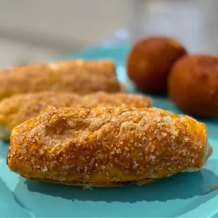 a plate of fried corn