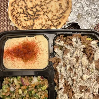 59. Lamb and Beef Shawarma Platter
