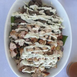 Chicken pita bowl