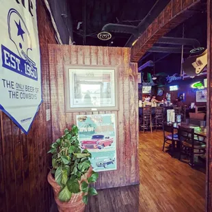 the entrance to the restaurant