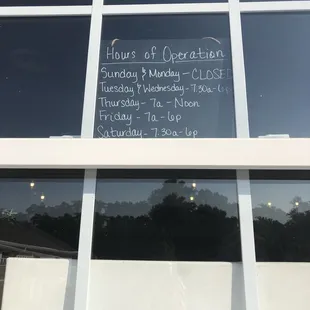 Here are the hours they are open