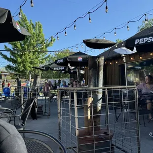 From the seating at the entrance.