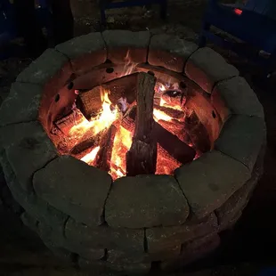 Fire pit outside