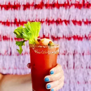 Kimchi Mary, with your choice of tequila, vodka or gin--available at brunch from 10am-2:30pm on weekends.