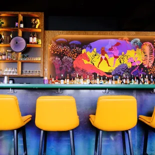 Custom mural and wallpaper by Portland artist Kate Blairstone