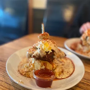Chicken 'N Biscuit 'N Gravy Stack: Kryptonite Style