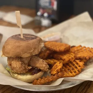 August Sandwich &amp; Sauce of the Month!  "THE FOWLY BOY" w/ Sweet Potato Waffle Fries!