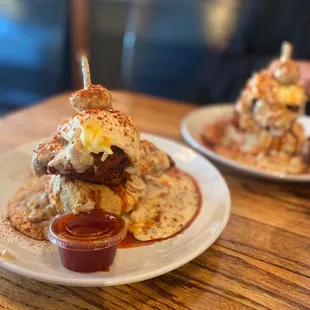 Chicken 'N Biscuit 'N Gravy Stack: Kryptonite Style
