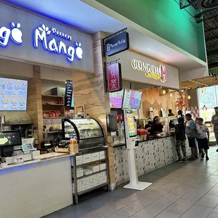 Tea and corn dog place