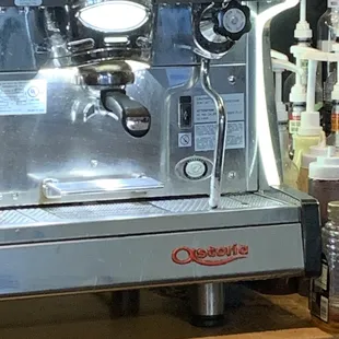 Dirty espresso machine