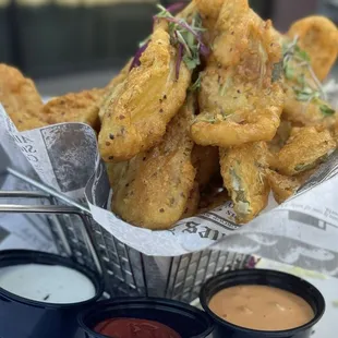 Fried Pickles (arrived with a bug in the ranch)
