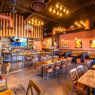 the inside of the restaurant