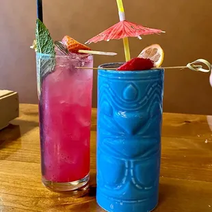 Dragon berry mojito and "a day at the beach".