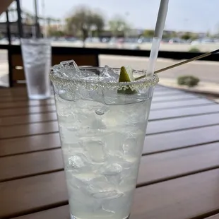 Margarita was all ice and not filled all the way.