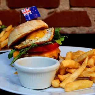 New Zealand style Gourmet Beef and Lamb burger