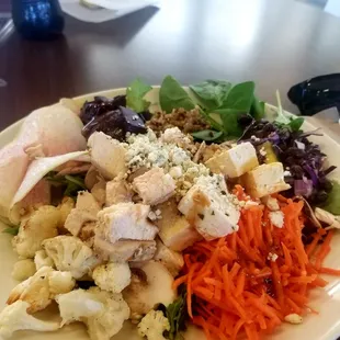 a plate of food on a table