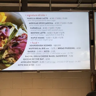 the menu
