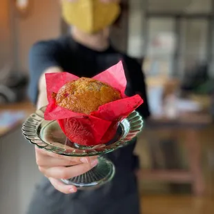 Our Muffins are fresh baked daily by our volunteer bakers... SO GOOD!