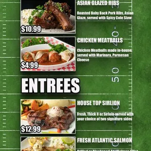chicken wings and fried chicken, menu