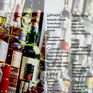 Lots Of Liquors To Choose!  9/10/2021