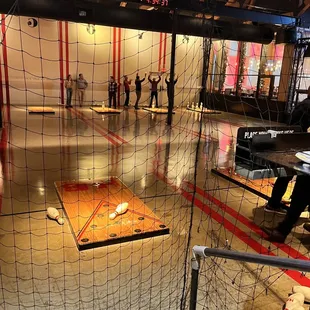 a baseball game being played