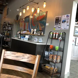 the interior of the shop