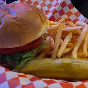 Cajun chicken sandwich... somewhere under the lettuce is the chicken