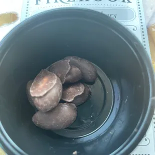 Sampled the chocolate covered peanuts! What a treat!