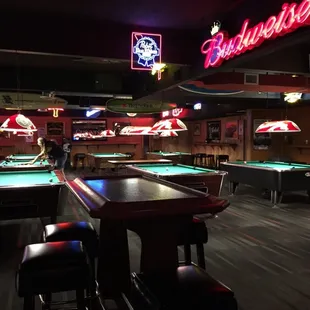 Plenty of pool tables available