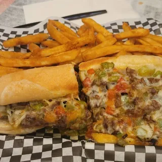 Carne Asada Philly with Fries