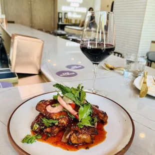 Honey gochujang wings. Not too spicy. Just right.