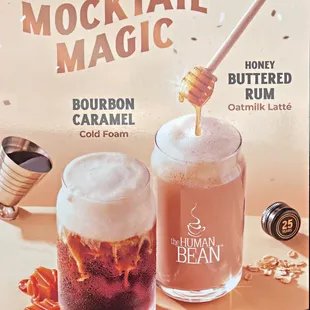 Seasonal drinks available. Loved the Honey Butter Oatmilk. Will give Bourbon Caramel Cold Brew a try next.