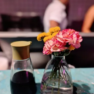 Soy sauce and flowers