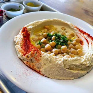 Close-Up Classic Hummus Bowl! (Ask for Less Garbanzo Beans if Not BiG Into them)